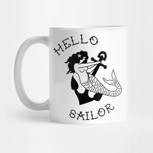 Hello Sailor Mermaid Nautical Mug